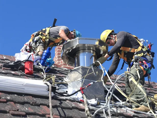Protective chimney cap installed by Ravenna Chimney Sweep in Ravenna, OH