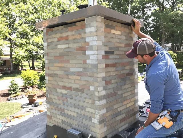 Ravenna Chimney Sweep completing a modern chimney remodel in Ravenna, OH