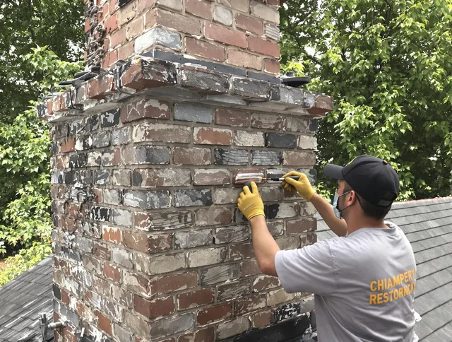 In-progress chimney restoration by Ravenna Chimney Sweep in Ravenna, OH