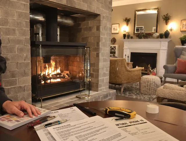 Ravenna Chimney Sweep verifying fireplace safety measures in Ravenna, OH